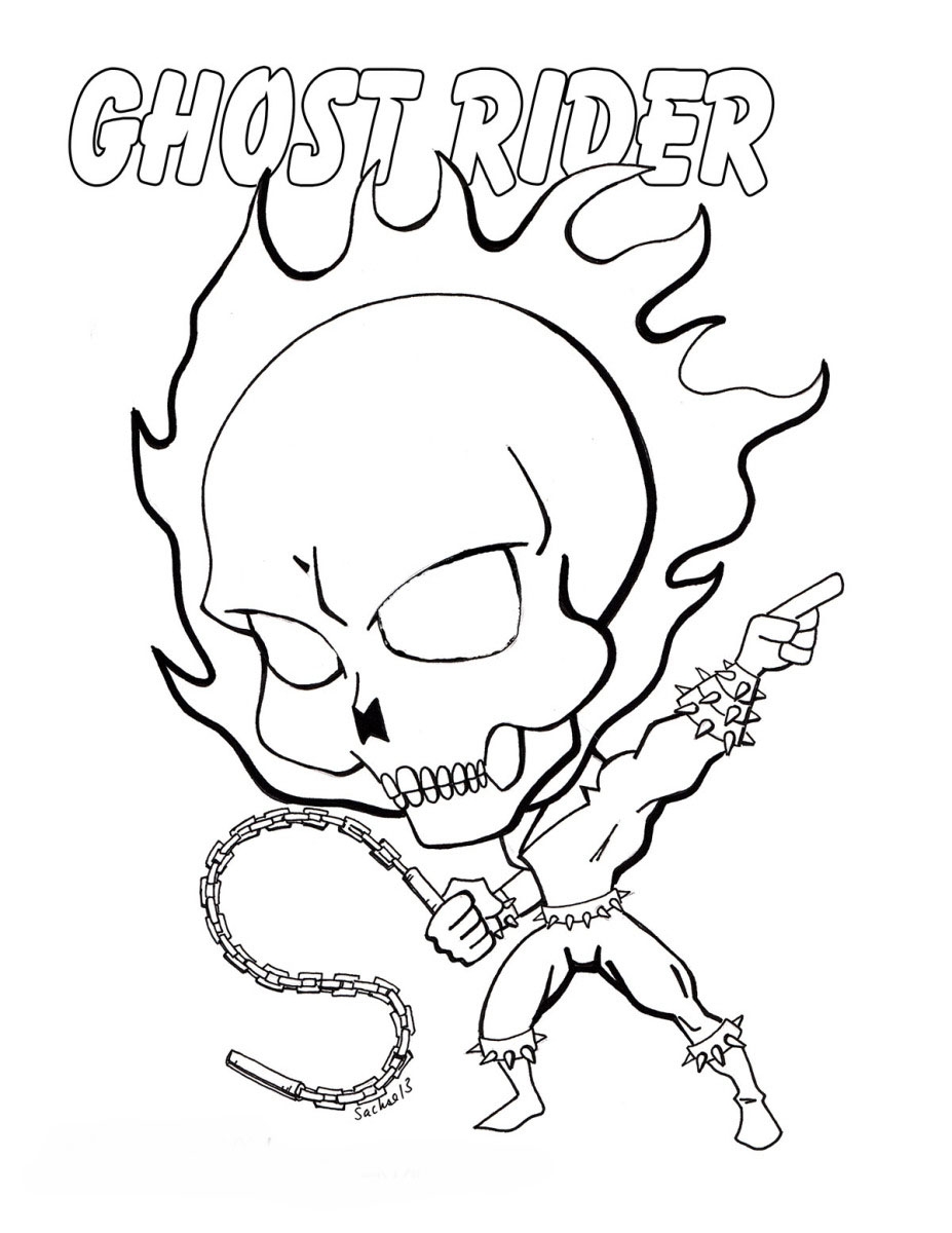 Ghost Rider Coloring Pages To Download And Print For Free