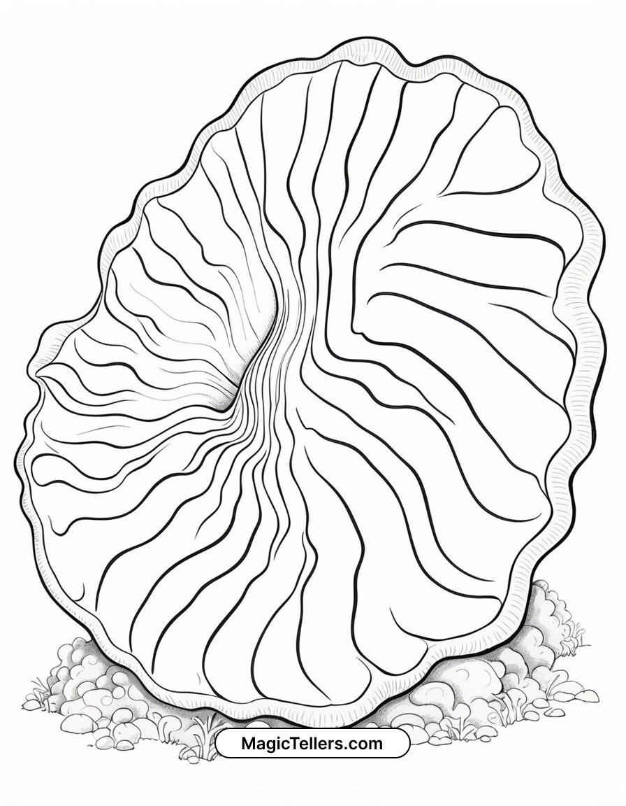 Giant Clam Coloring Page