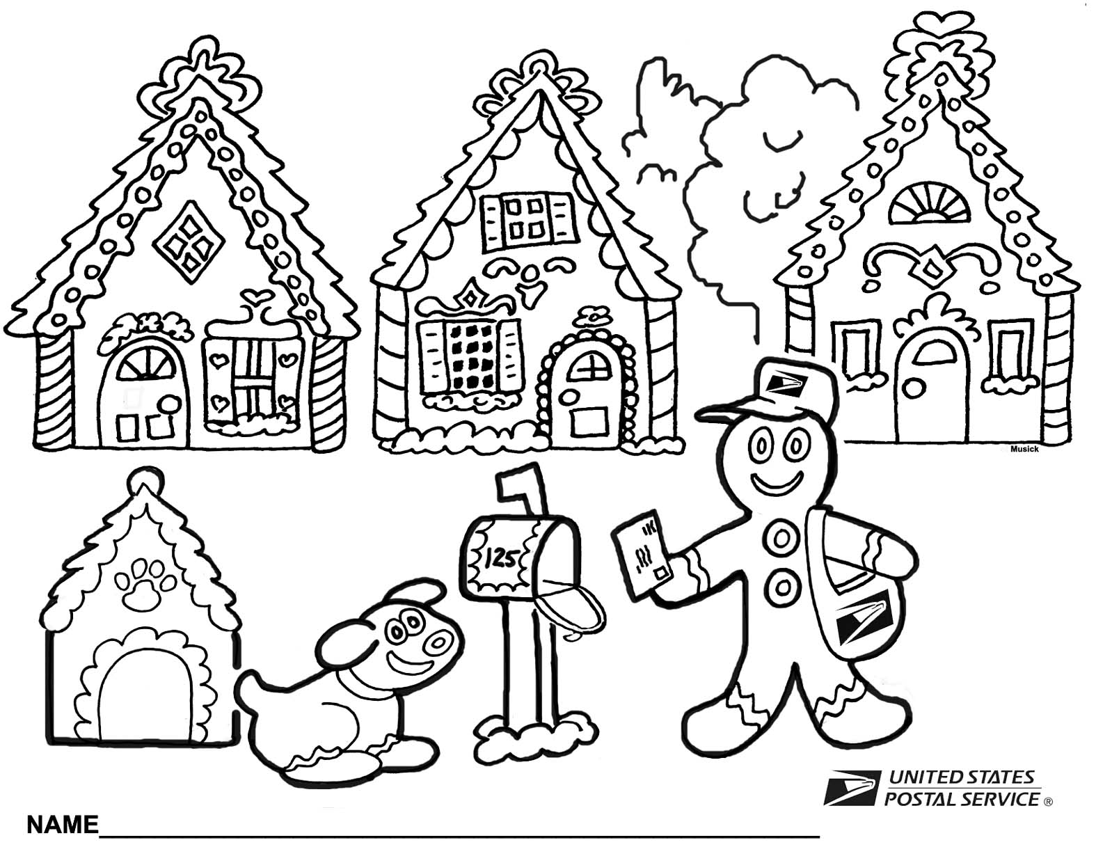 Gingerbread House Coloring Pages To Download And Print For Free