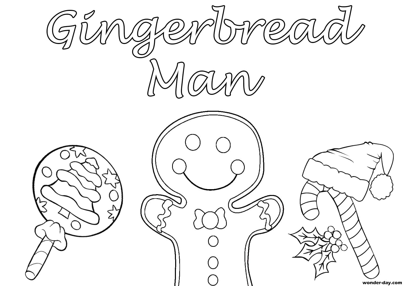 Gingerbread Man Coloring Pages Free Printable Coloring Pages