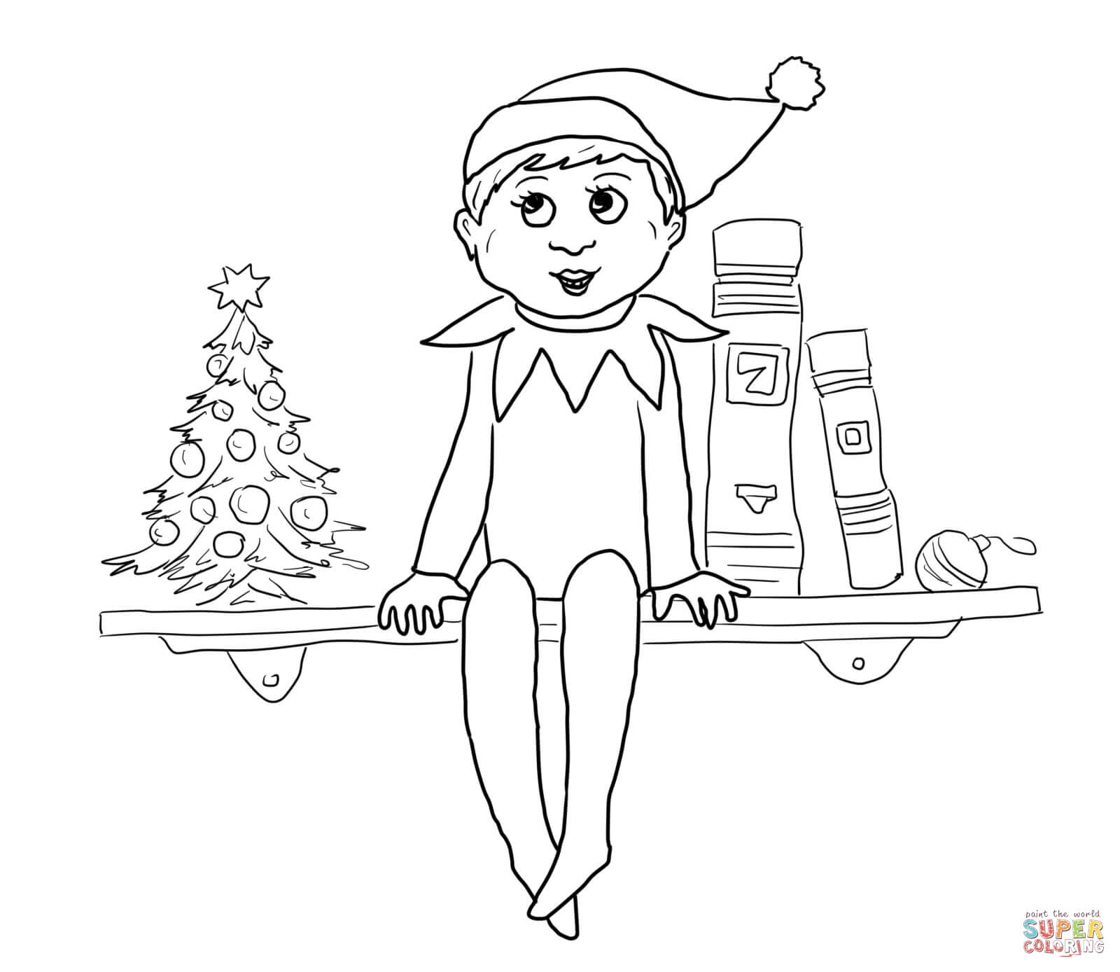 Girl Elf On The Shelf Coloring Pages At GetDrawings Free Download