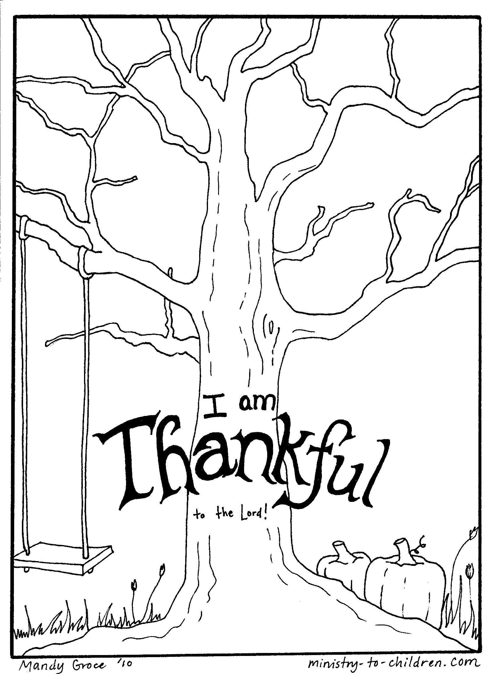 Give Thanks Coloring Page Printable