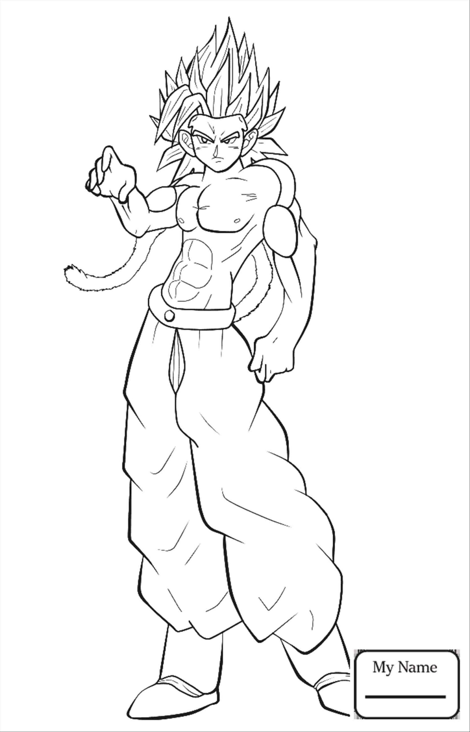 Goku Super Saiyan 3 Coloring Pages At Getcoloringscom Sketch Coloring Page