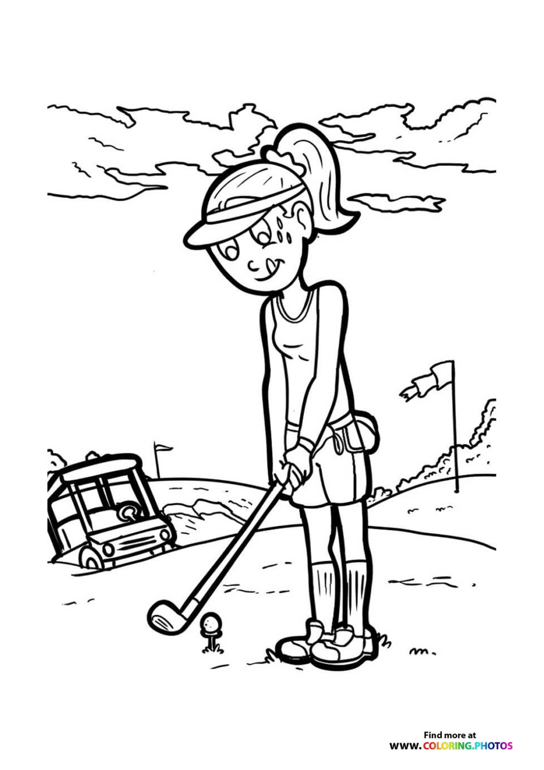 Golf Coloring Pages For Kids 100 Free Print Or Download