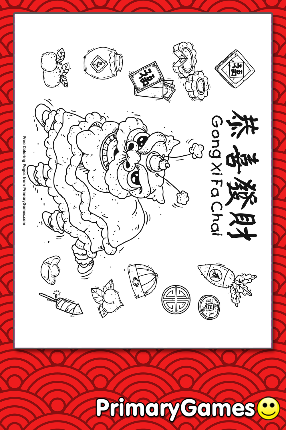 Gong Xi Fa Chai Coloring Page FREE Printable EBook
