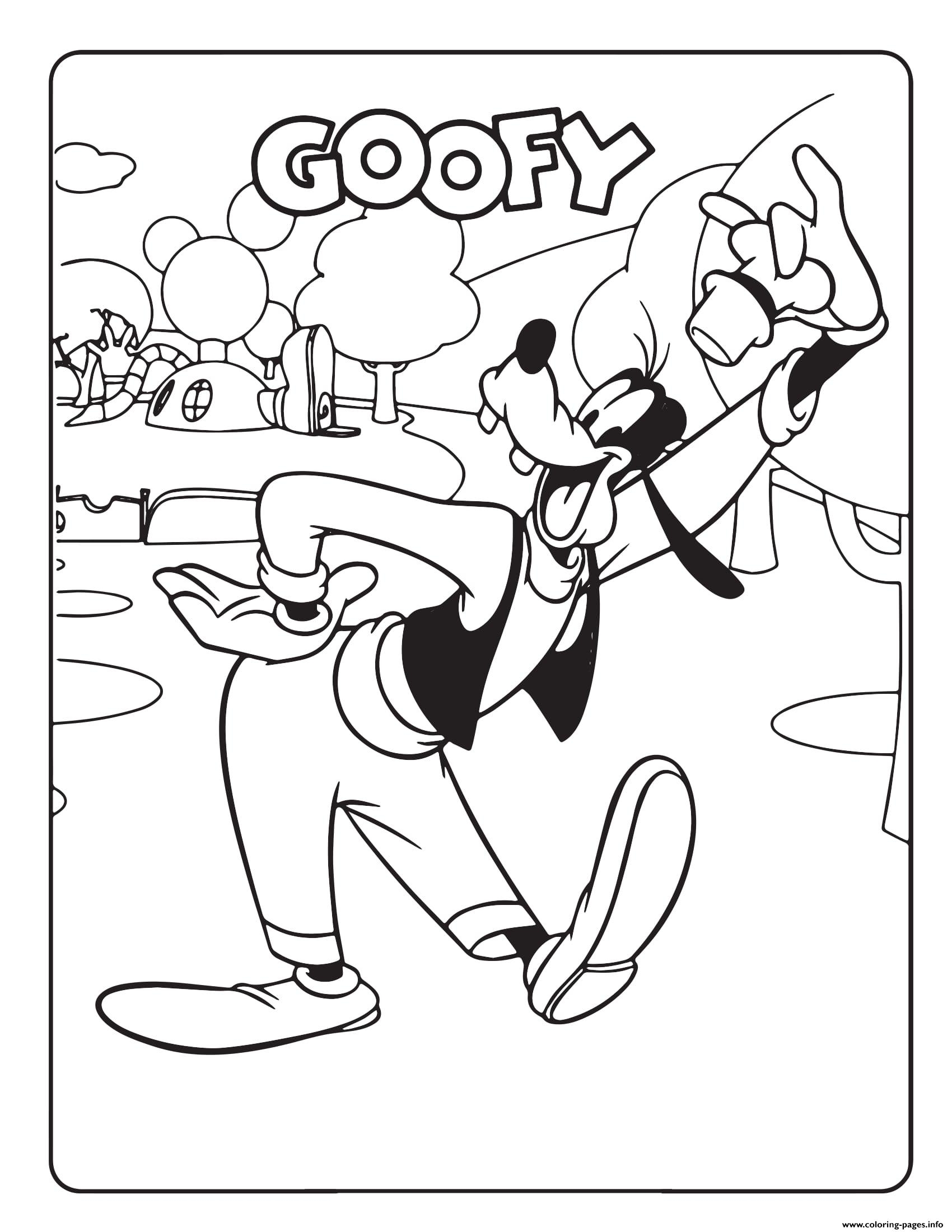 Goofy Printable Coloring Pages