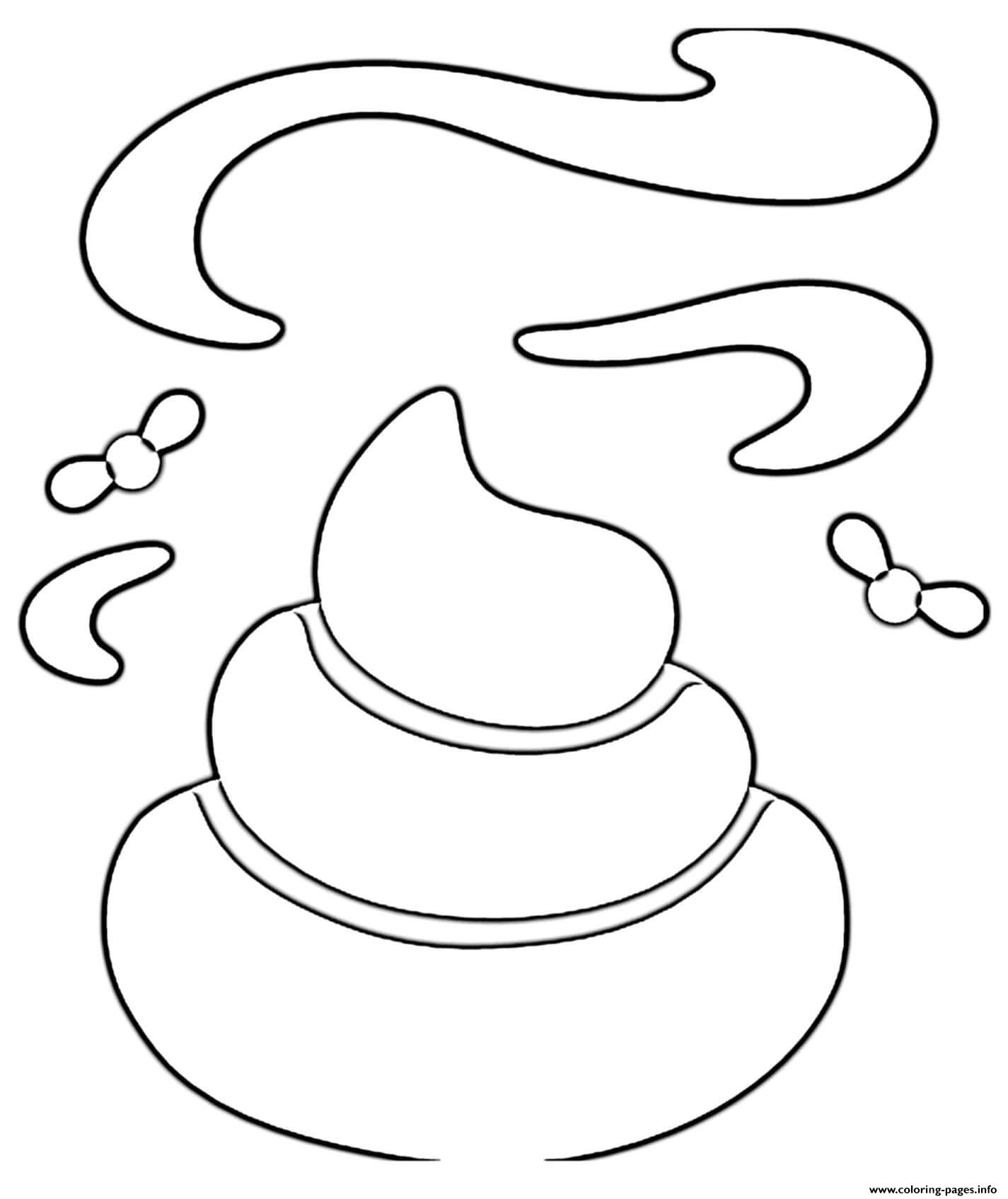 Google Emoji Poop Coloring Page Printable