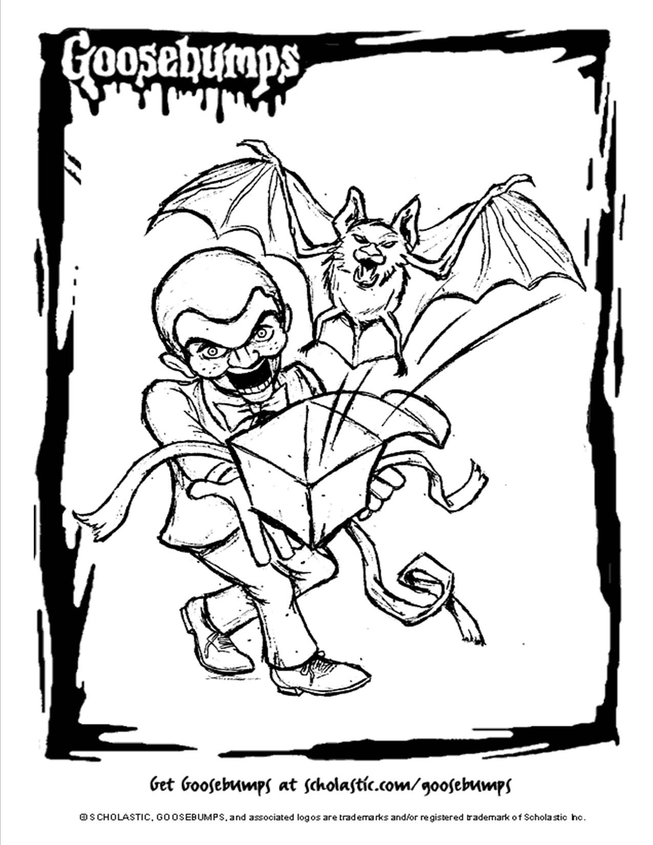 Goosebumps Character Coloring Page Coloring Pages