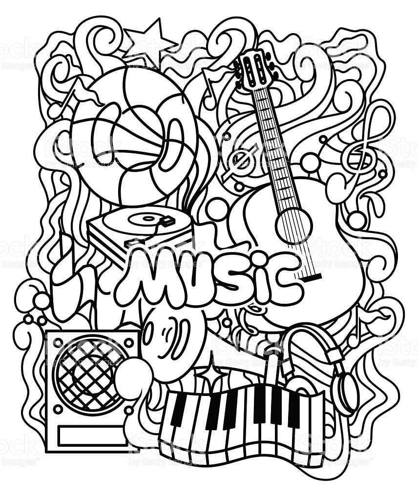 Music Coloring Pages Printable