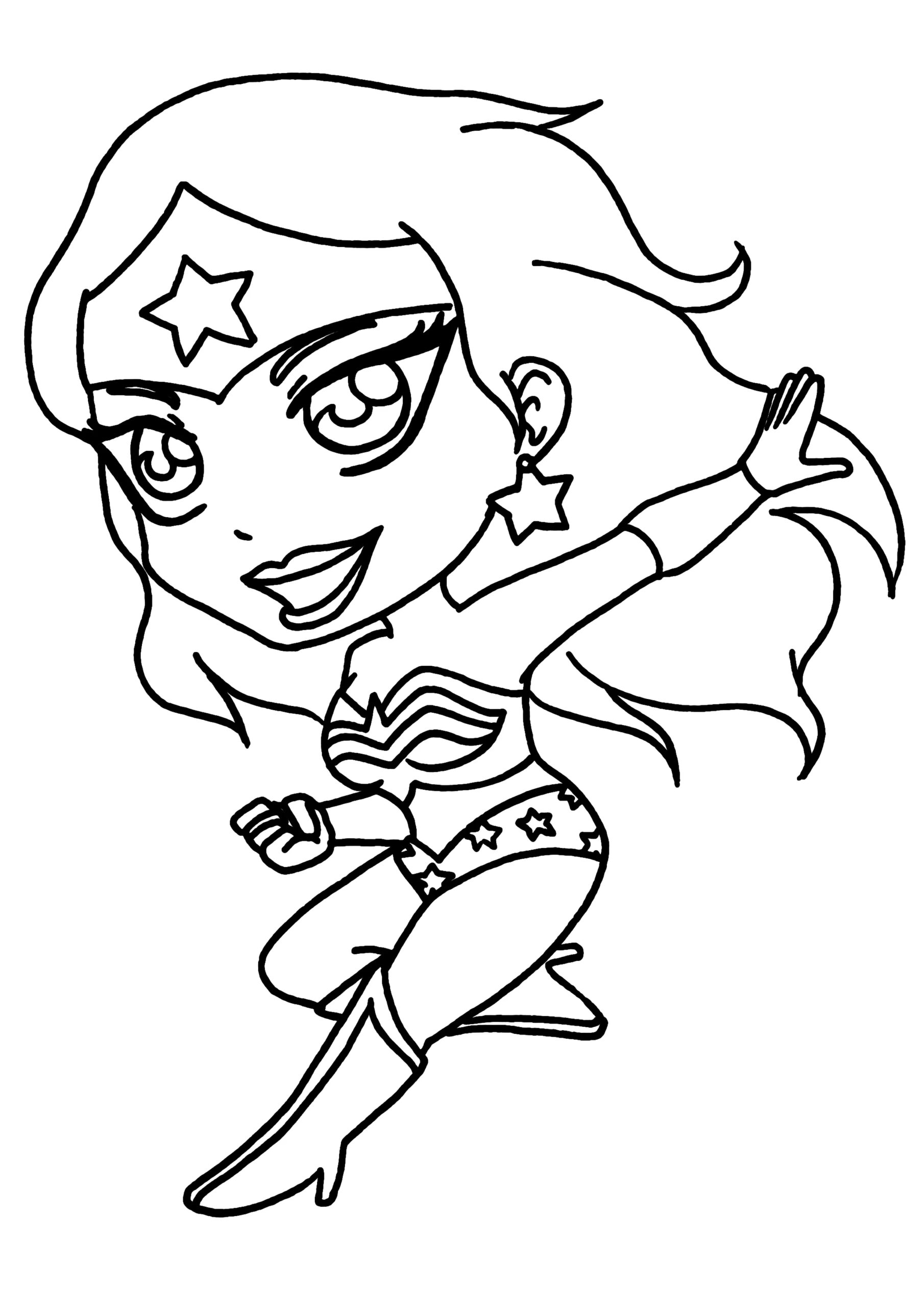 Wonder Woman Coloring Page Printable