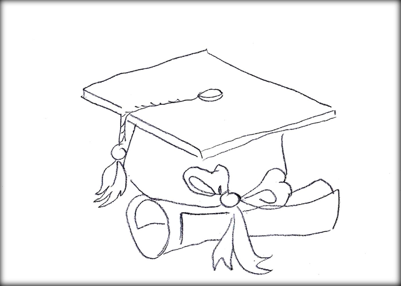 Graduation Cap Coloring Page Printable