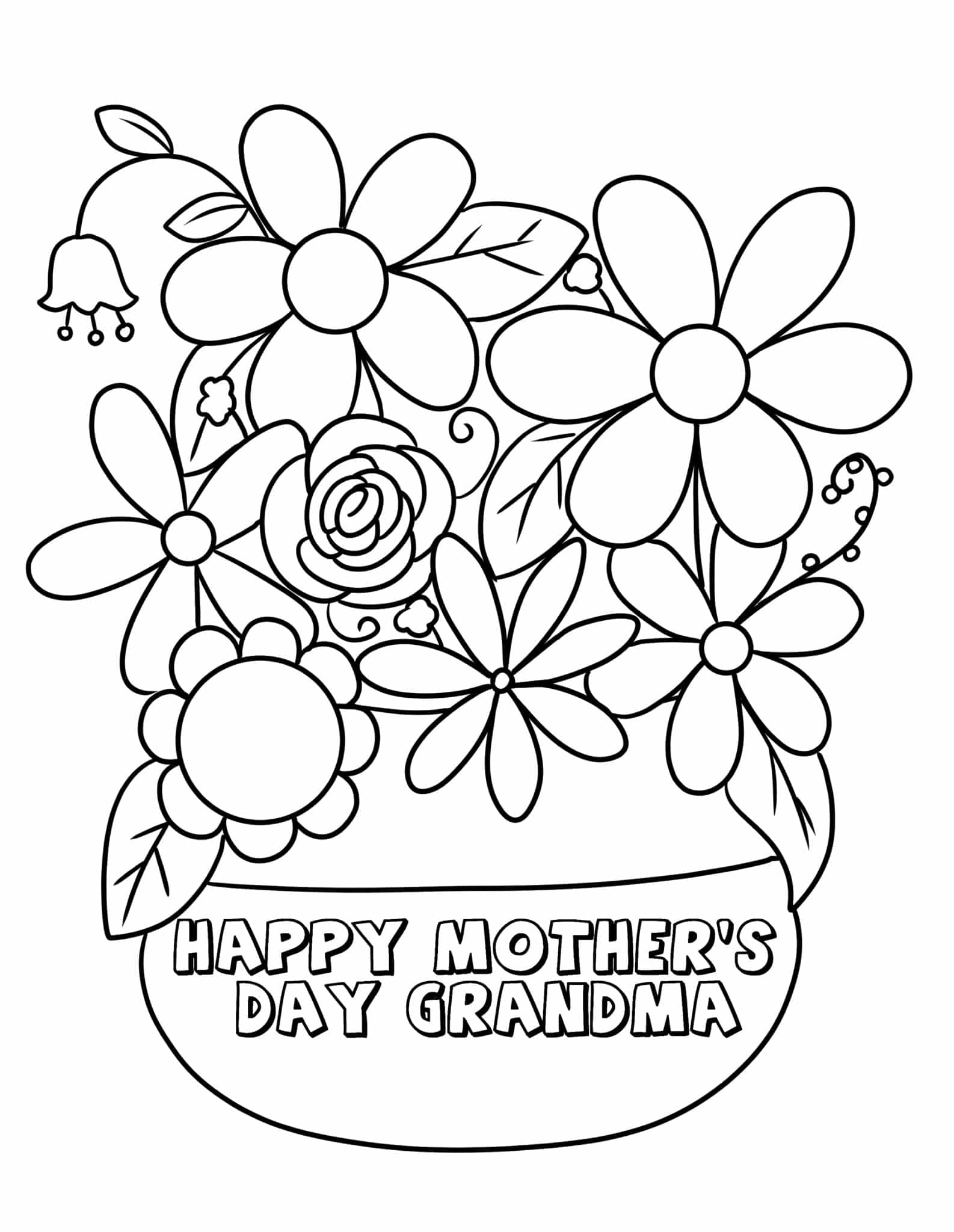 Grandma Coloring Pages Printable
