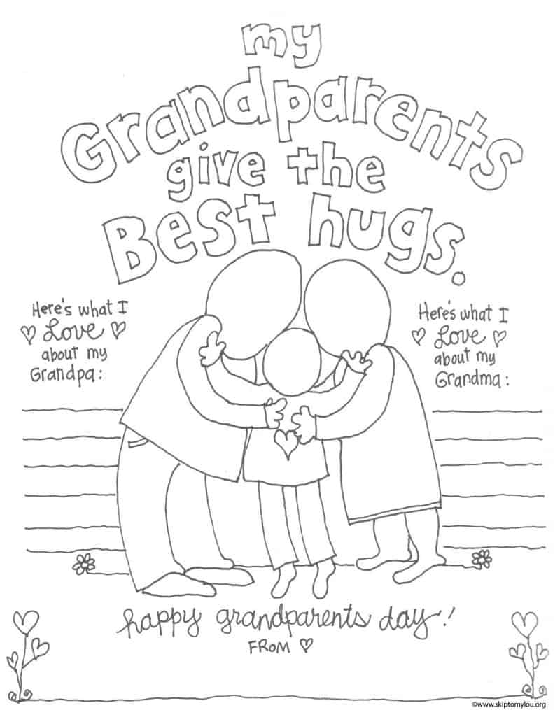 Grandparent Coloring Pages For Grandparents Day Skip To My Lou
