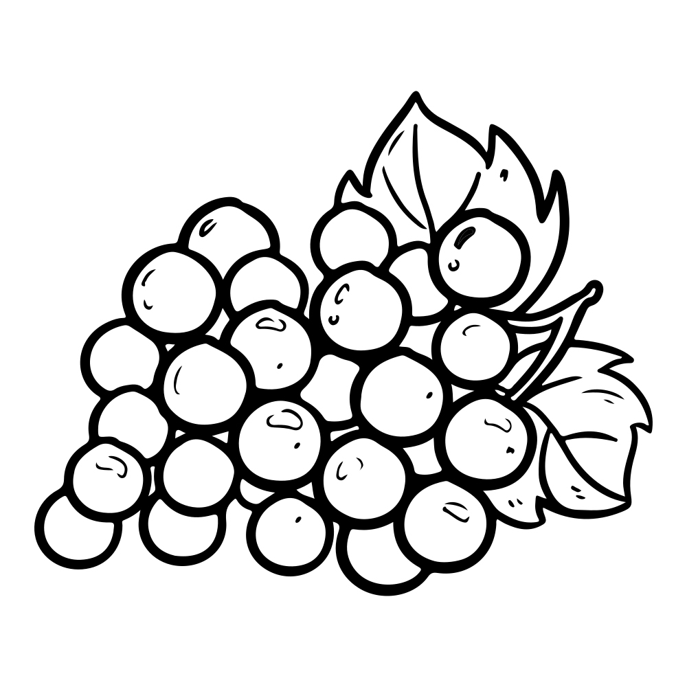 Grapes Coloring Pages Printable