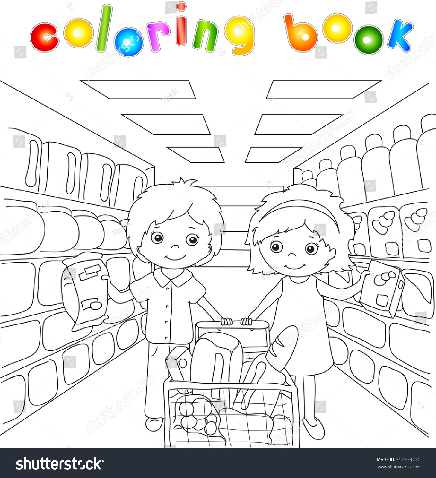Printable Grocery Store Coloring Pages