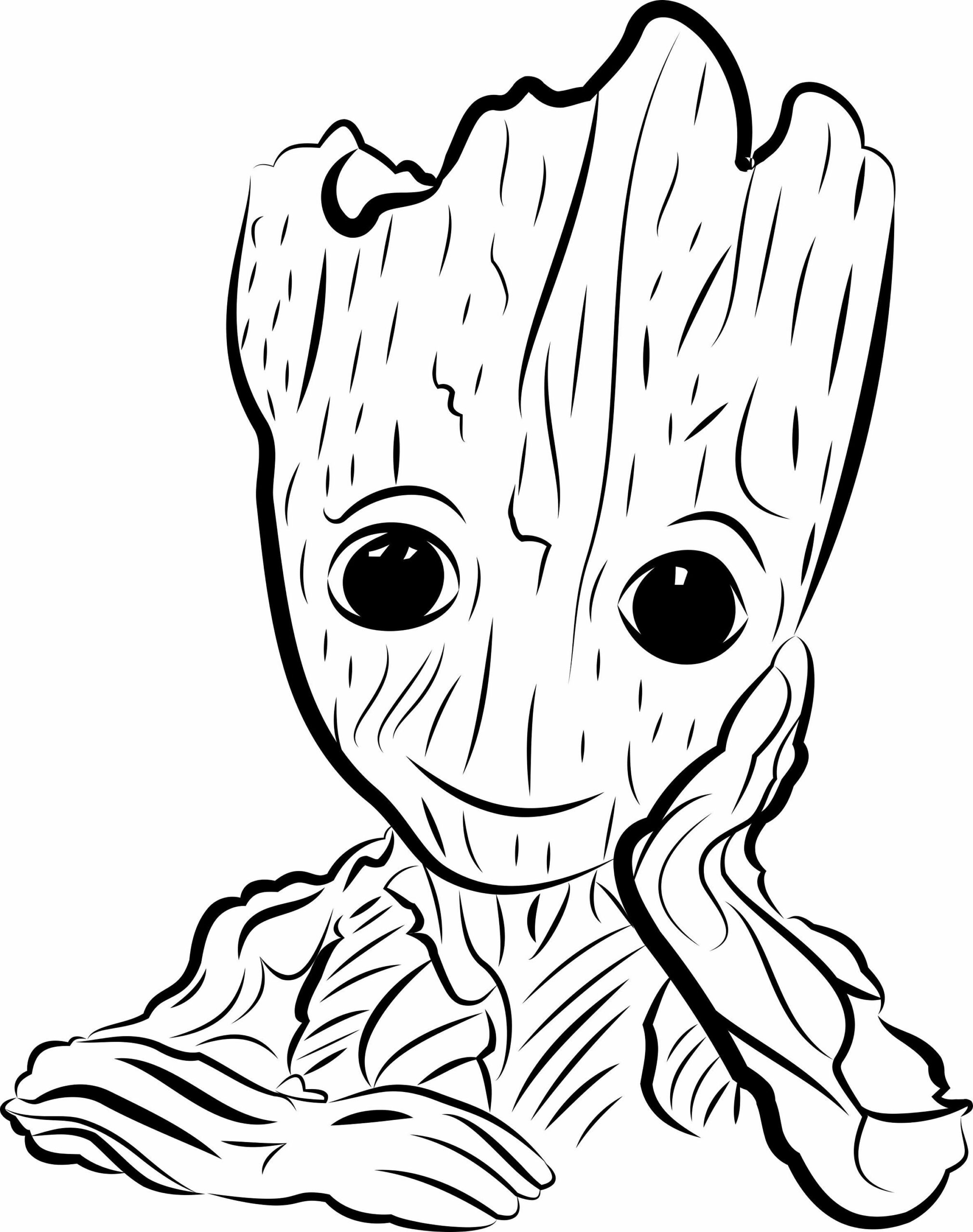 Groot Coloring Pages Pdf Coloringfolder