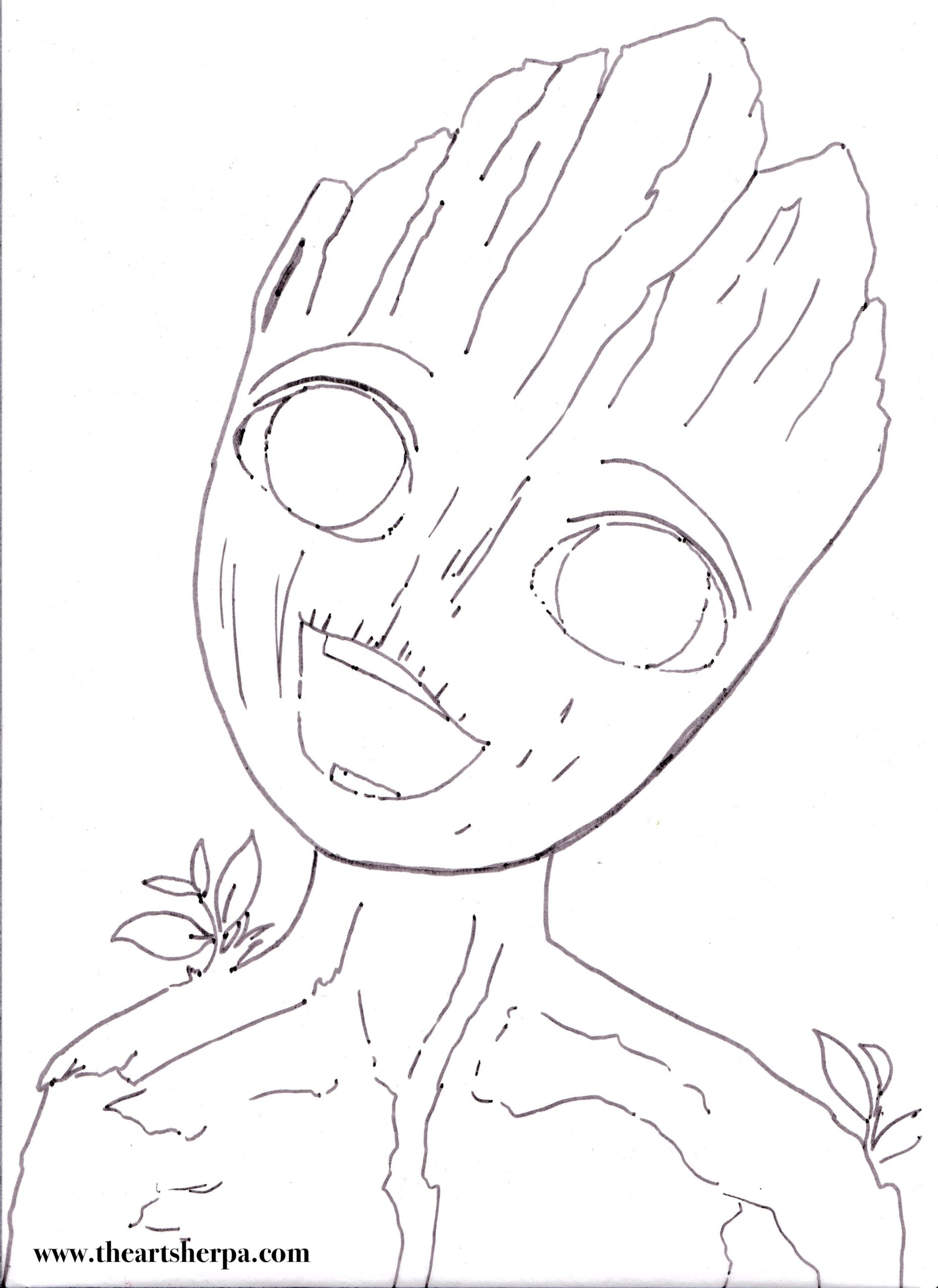 Groot Coloring Pages Printable Free Coloring Pages