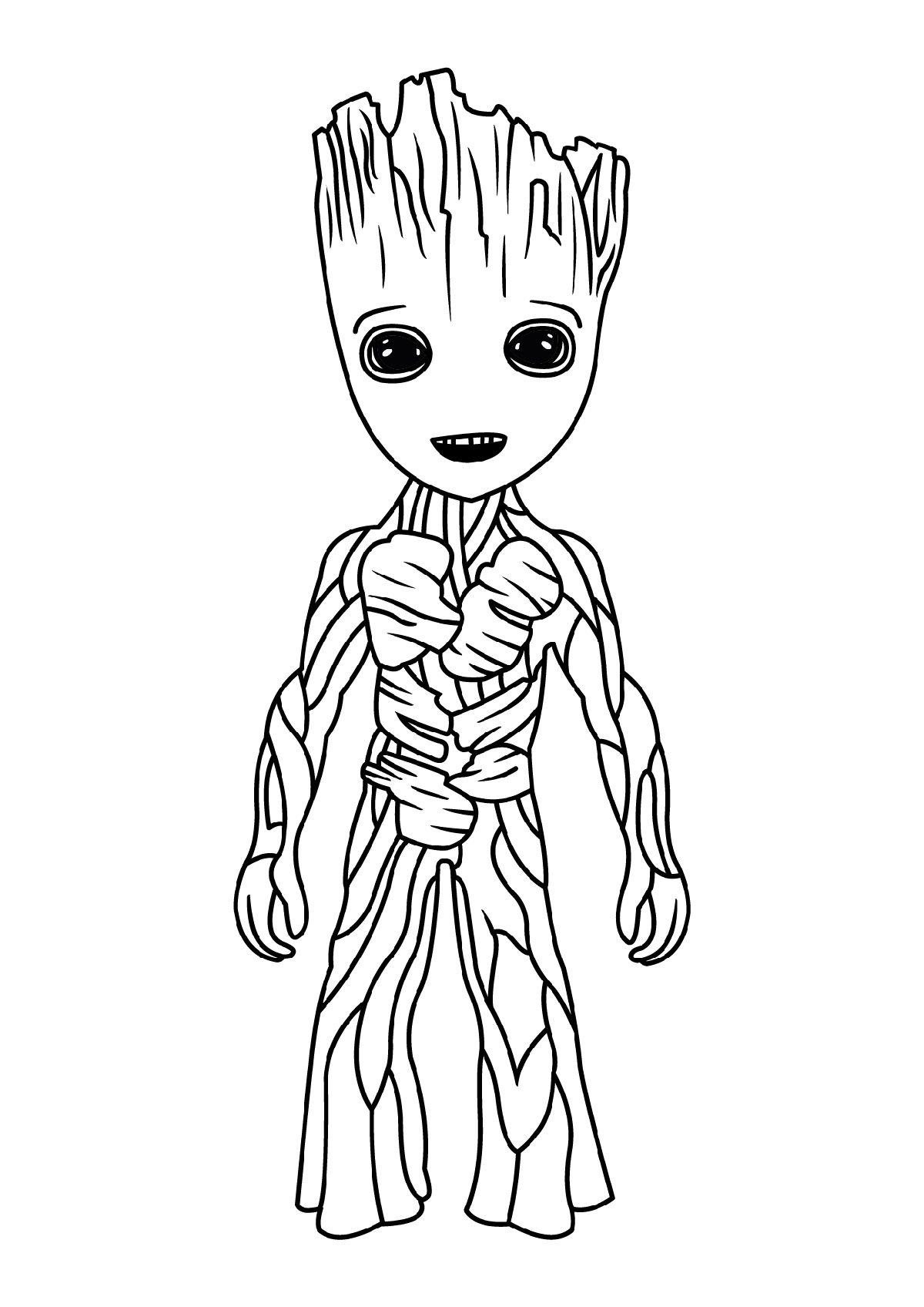 Printable Groot Coloring Pages