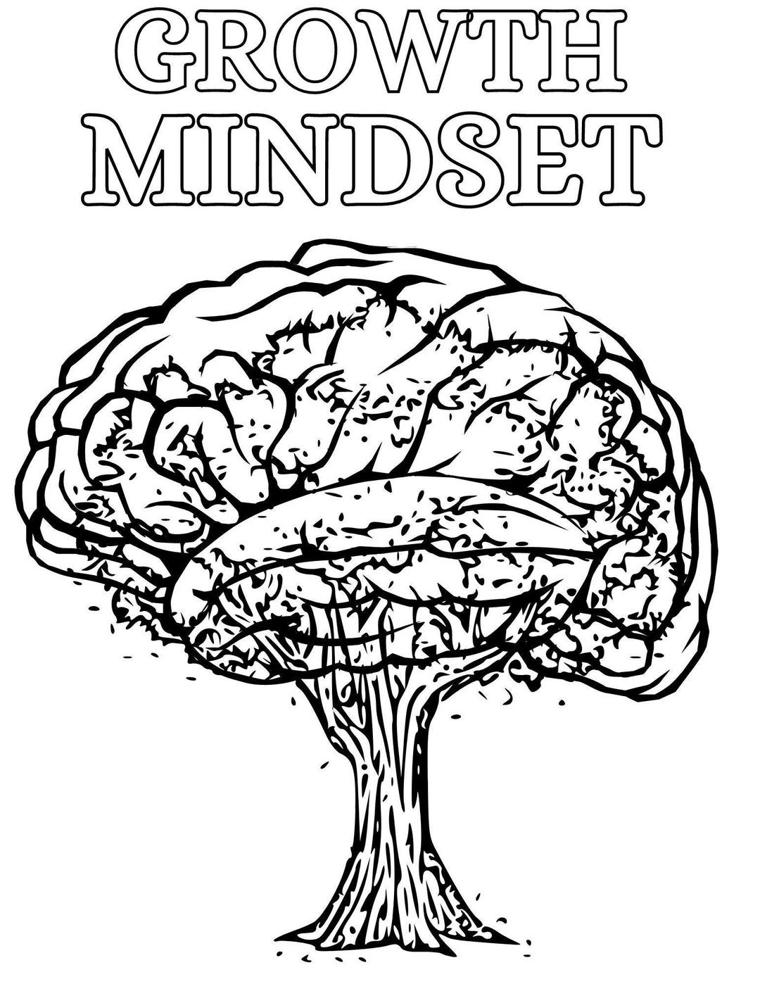 Growth Mindset Coloring Page Digital Print Etsy