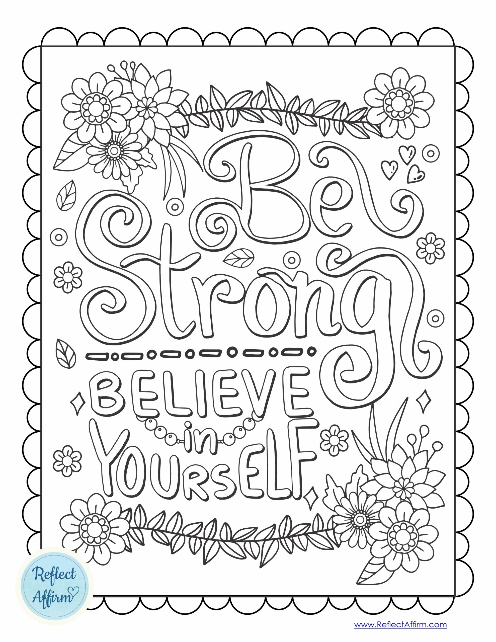 Growth Mindset Coloring Pages Reflect Affirm
