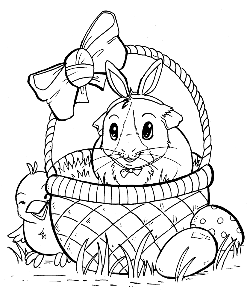 Printable Guinea Pig Coloring Pages