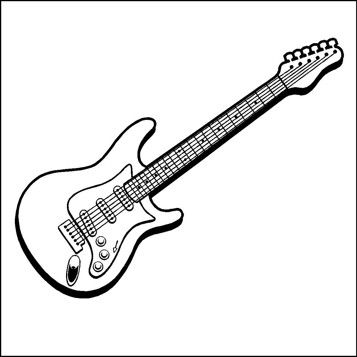 Guitar Coloring Pages Printable