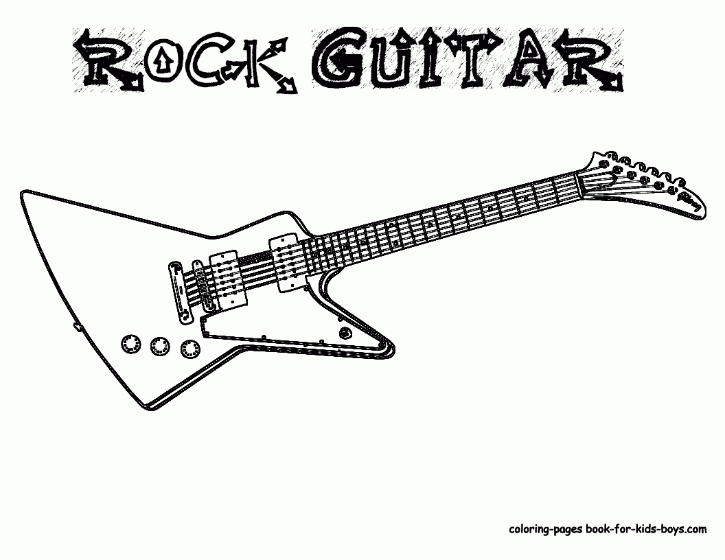 Guitar Coloring Pages To Download And Print For Free