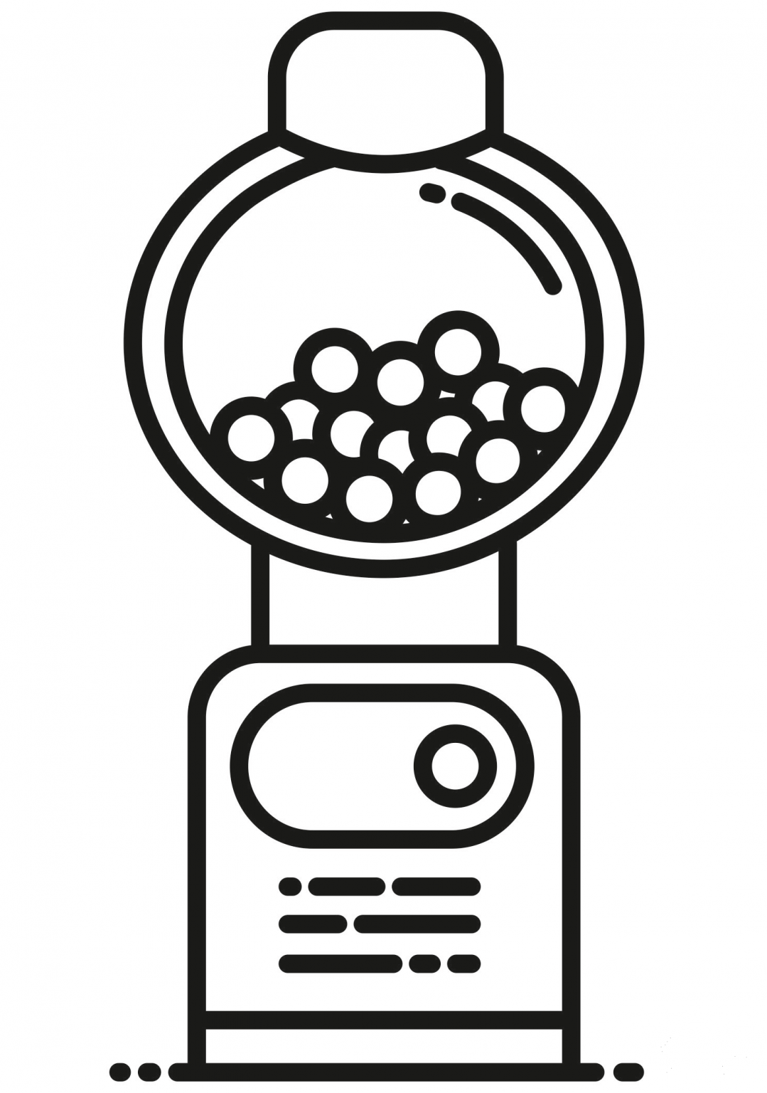 Gumball Machine Printable Coloring Page