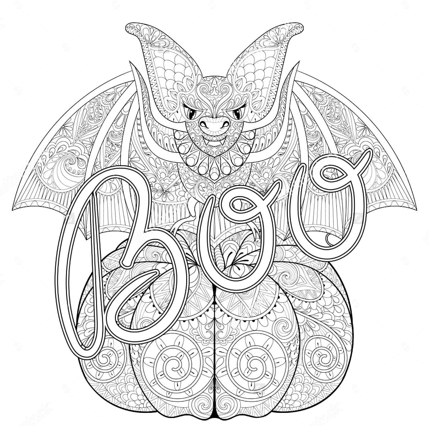 Printable Halloween Adukt Coloring Pages