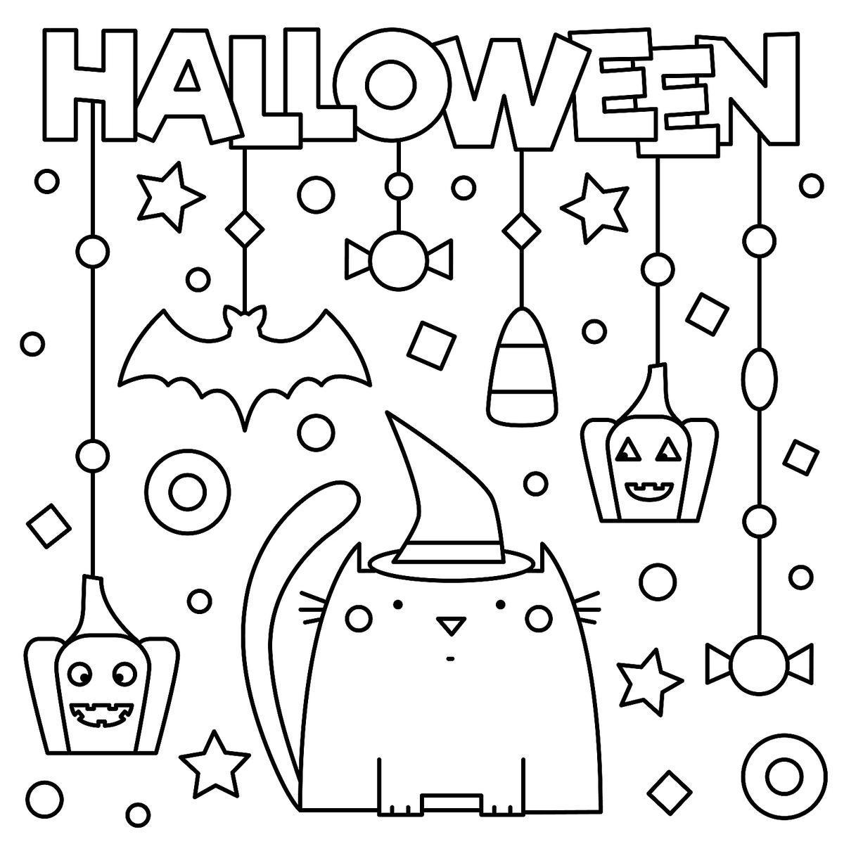 Children's Halloween Printable Coloring Pages