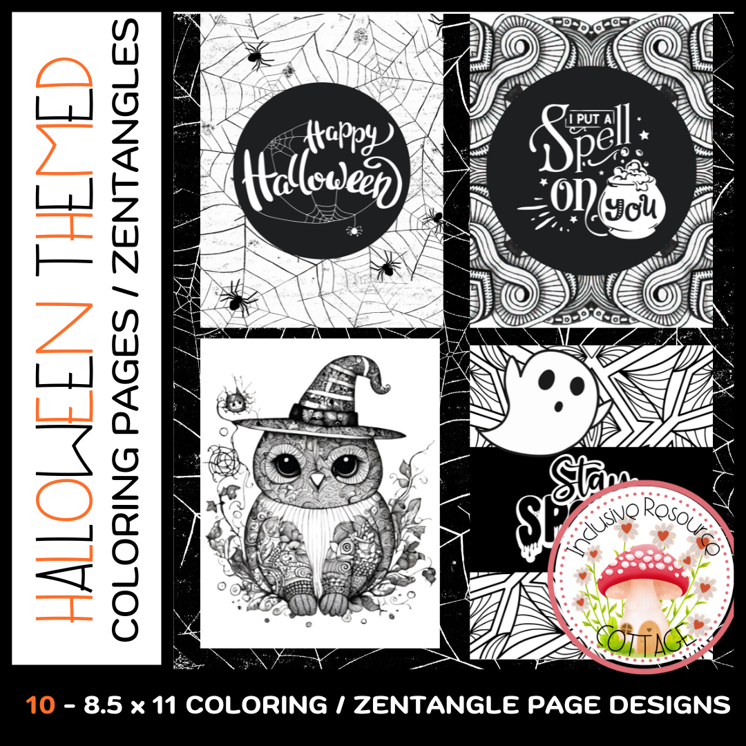 Halloween Coloring Pages Zentangels Made By Teachers