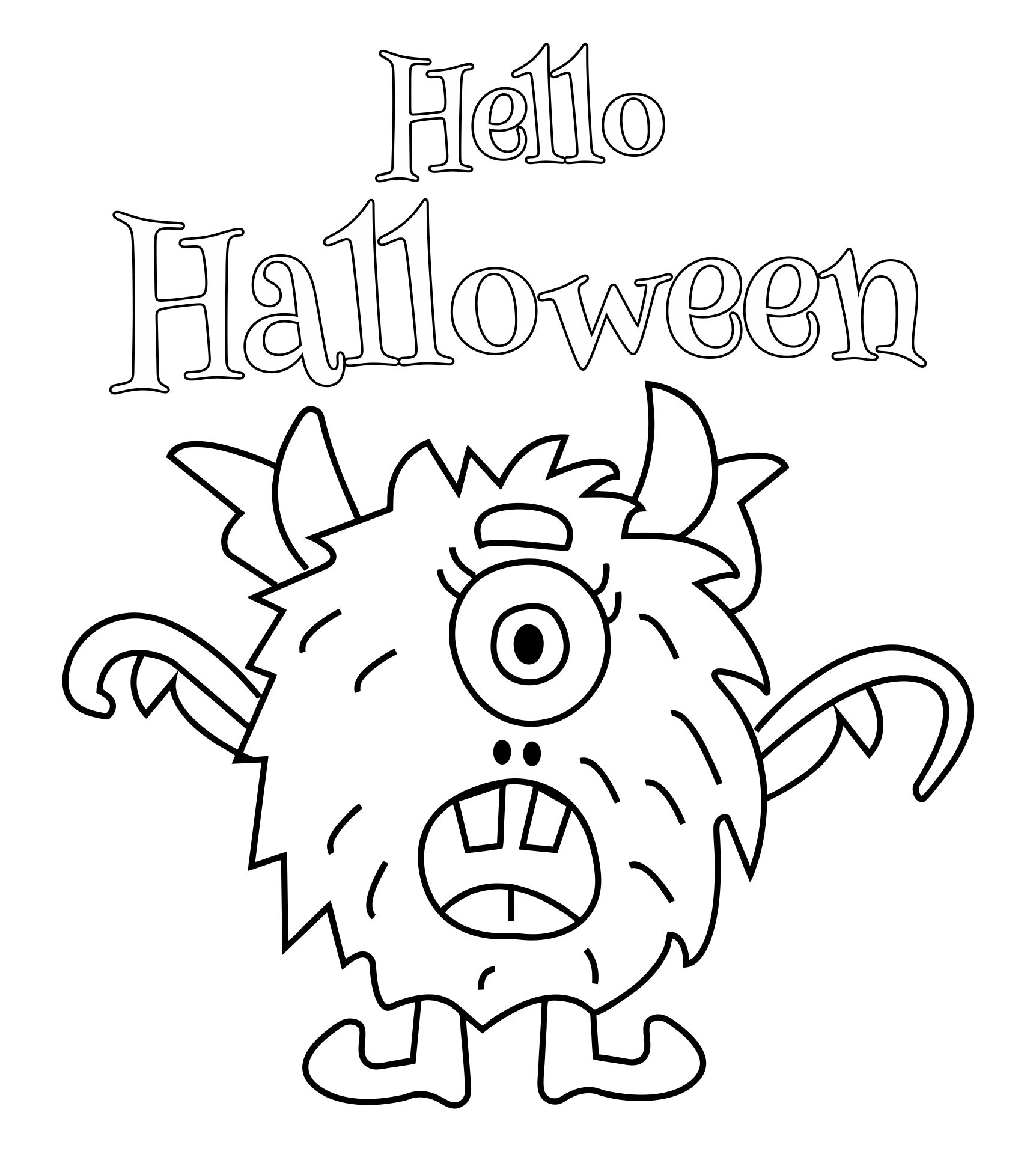 Halloween Drawing Coloring Pages