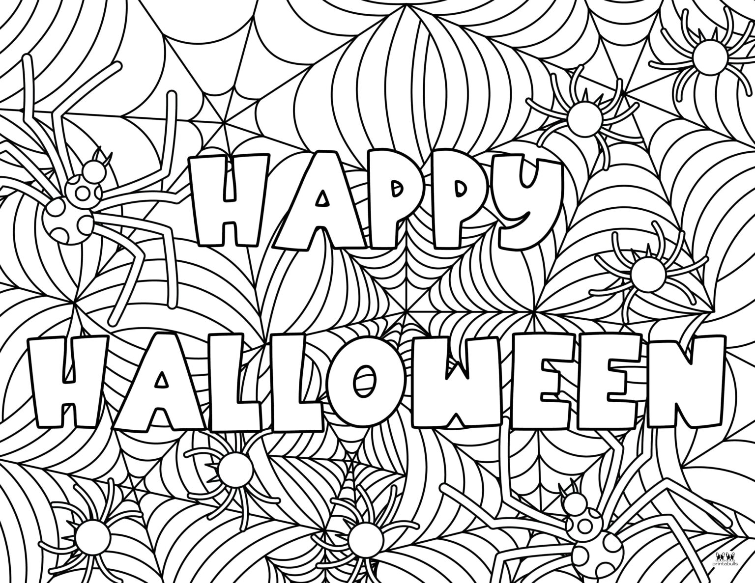 Halloween Spider Coloring Pages Printable