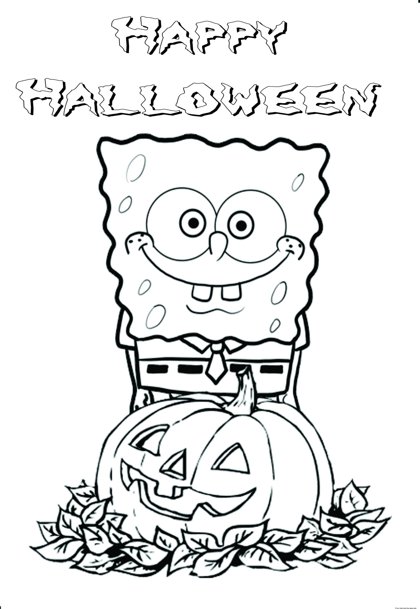 Printable Happy Halloween Coloring Pages