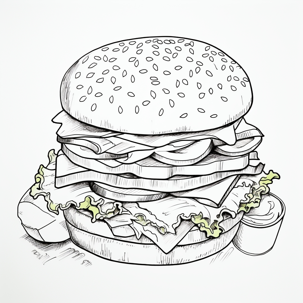 Hamburger 31 Coloring Page