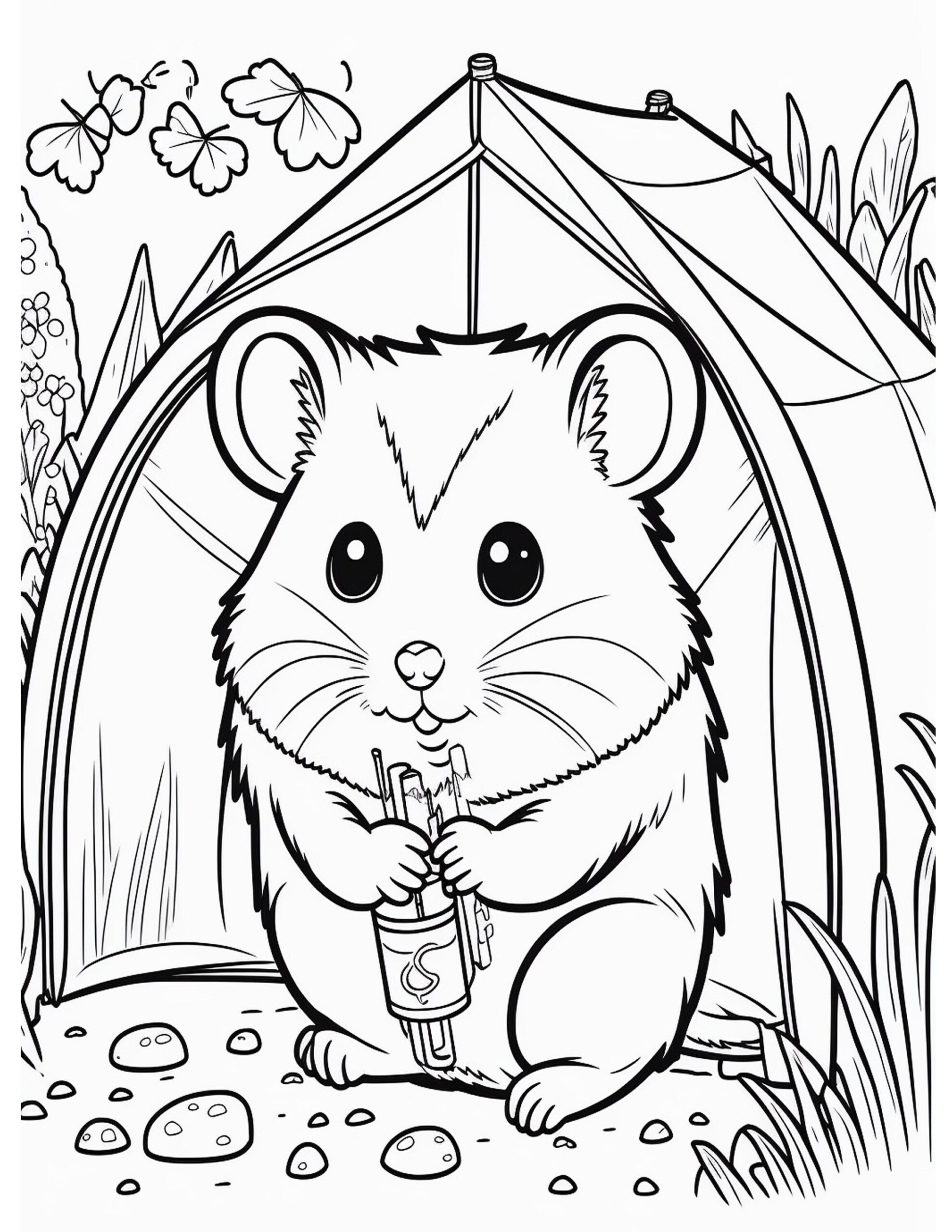 Hamster Coloring Pages Over 50 Pages Of Hamsters In Everyday Life Not A Coloring Book Printable