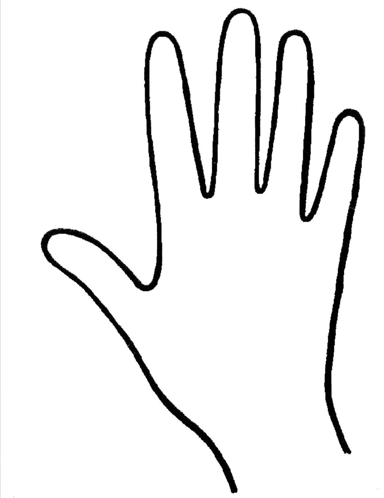 Hand Vorlage Ausmalbilder Zum Ausdrucken