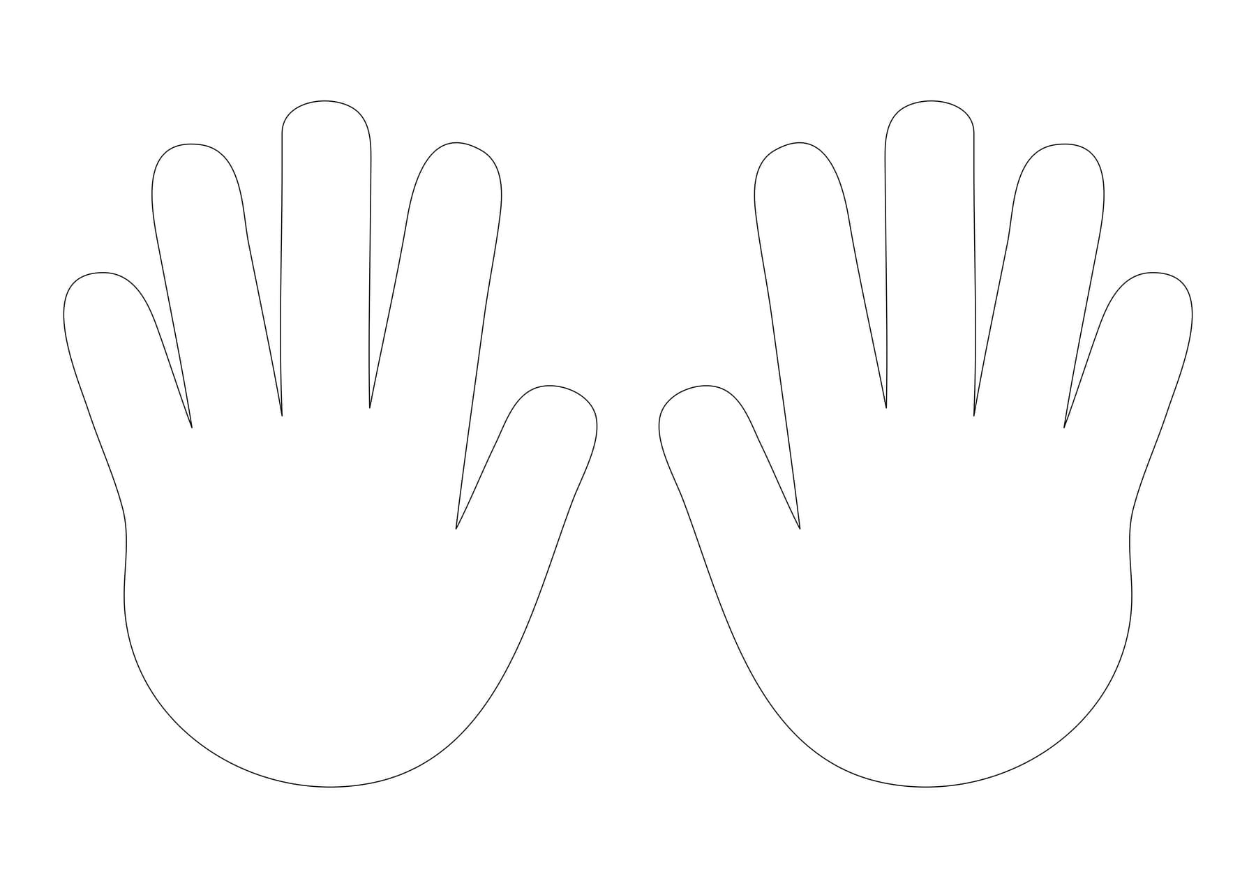 Hands Coloring Page