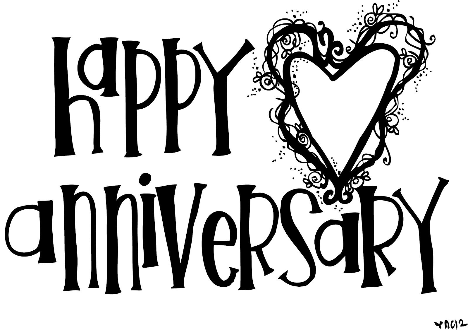 Happy Anniversary Printable Coloring Pages