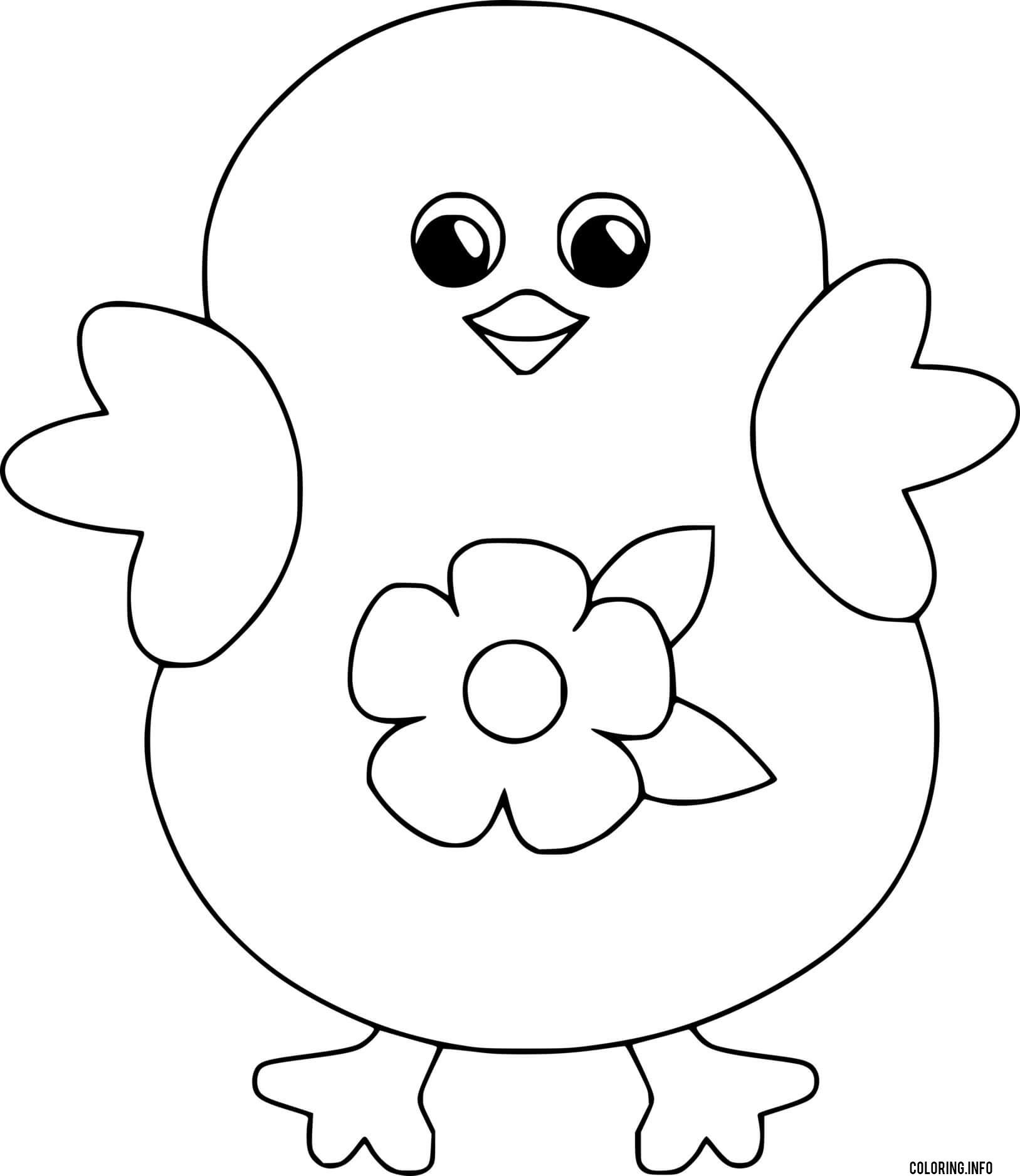 Chick Coloring Page Printable