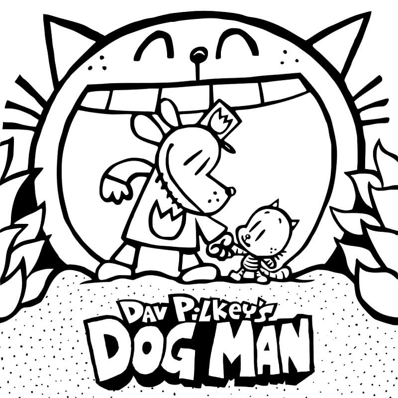 Happy Dog Man Coloring Page Free Printable Coloring Pages For Kids