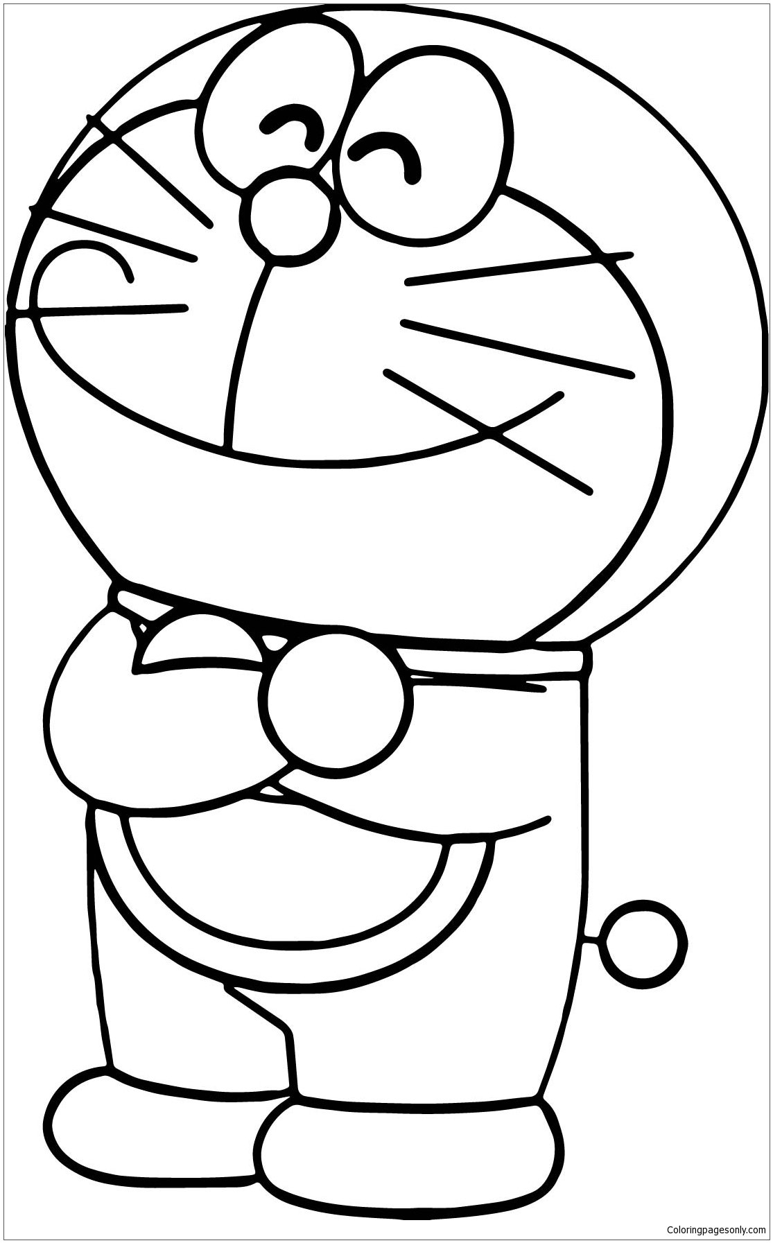 Happy Doraemon 1 Coloring Page Free Coloring Pages Online