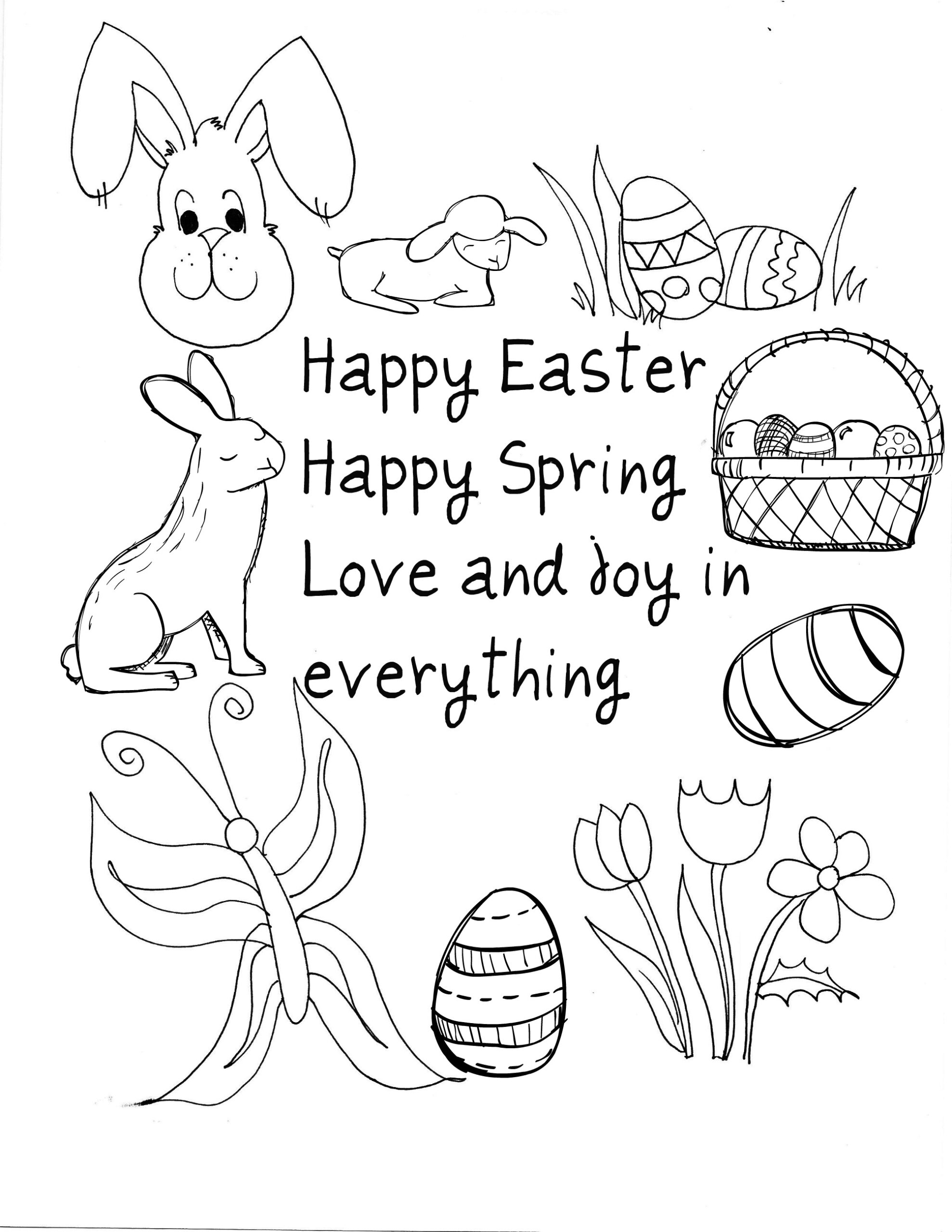 Printable Easter Coloring Pages Animals