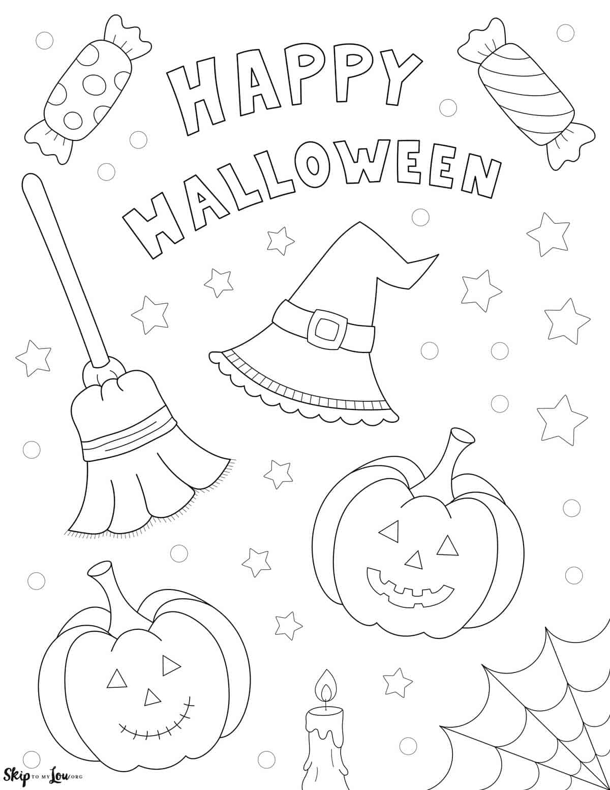 Happy Halloween Coloring Printable Coloring Pages