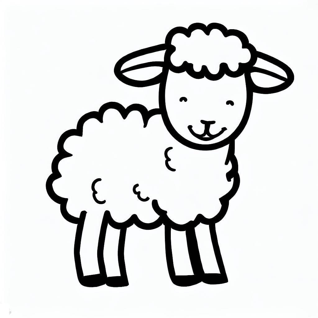 Happy Lamb Coloring Page Download Print Or Color Online For Free