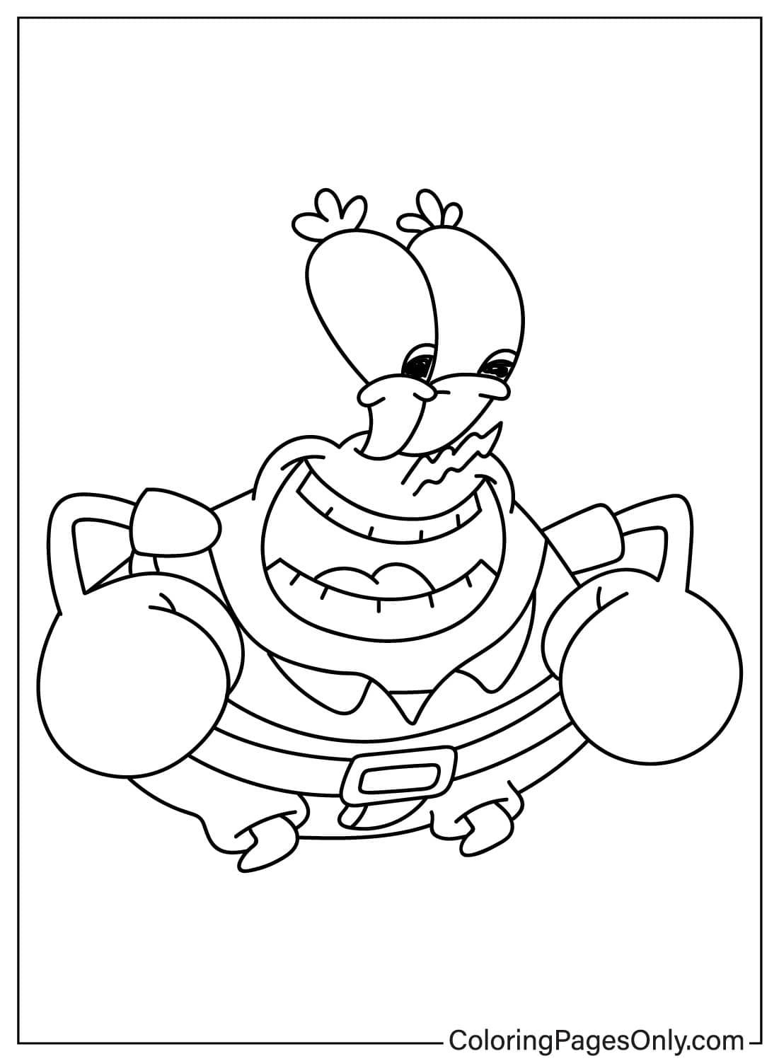 Mr Krabs Printable Coloring Pages