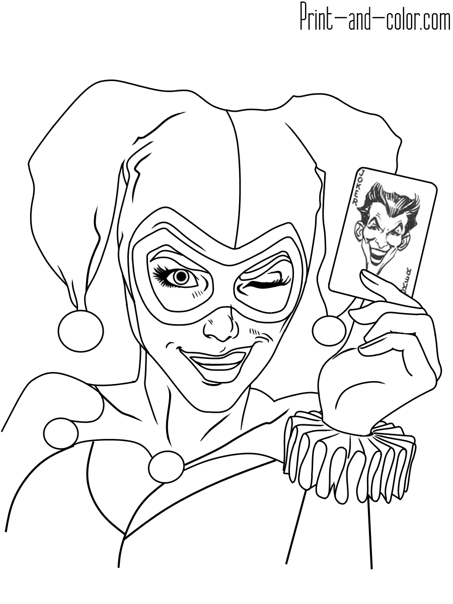 Harley Quinn Printable Coloring Pages