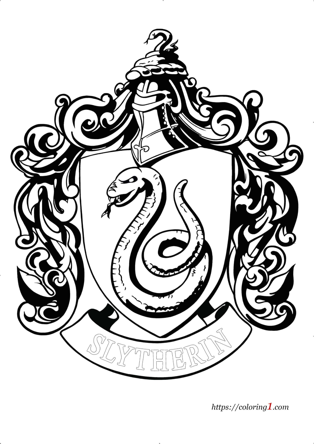 Harry Potter Slytherin Coloring Pages 2 Free Coloring Sheets 2021 Harry Potter Colors