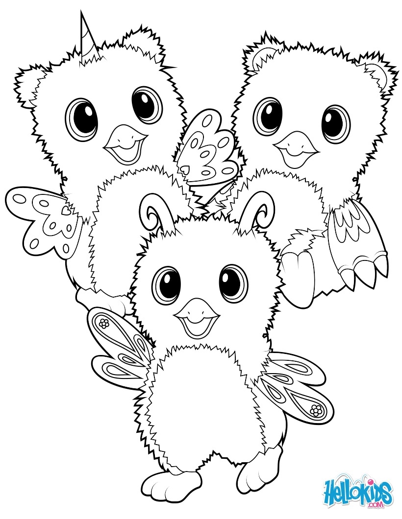 Hatchimals Burtle Owlicorn And Bearakeet Coloring Pages Hellokids