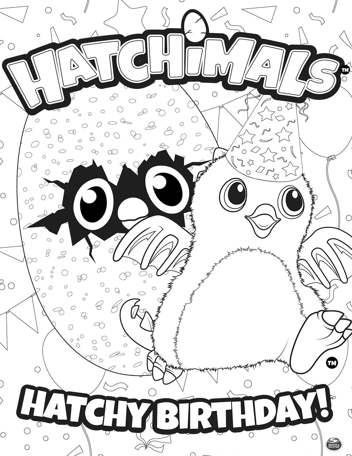 Printable Hatchimal Coloring Pages